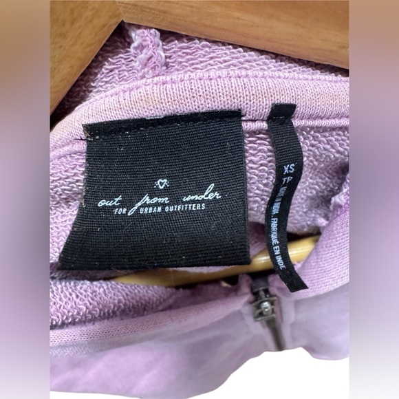 Urban Outfitters Out from Under XS Distressed Faded Hooded Cropped Sweatshirt - Picture 8 of 8